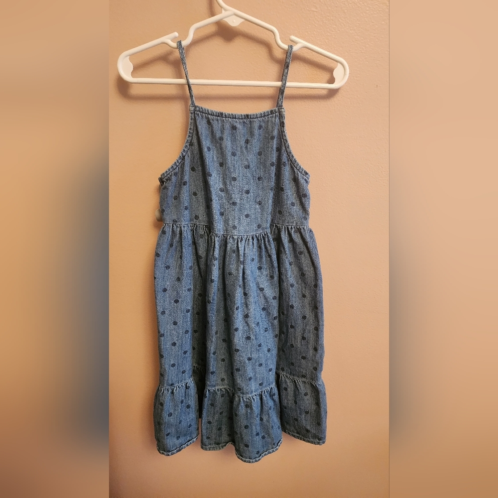 Polka dot jean dress